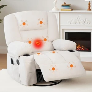 Oversized Wide Recliner Chair with Heat and Vibration Massage — Massage Chairs, GarveeHome