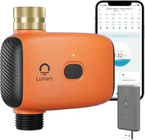 Solar WiFi Sprinkler Timer with Flow Monitor — Irrigation System, Lumary