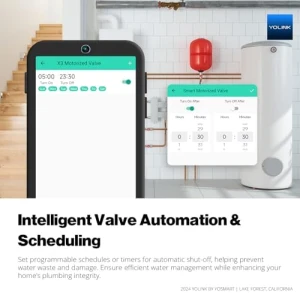 Smart 1" Motorized Stainless Steel Ball Valve — Water Shut Off Valve, YoLink