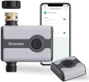 WiFi Sprinkler Timer with Brass Inlet — Irrigation System, Grouven