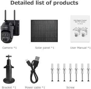 12X Zoom Solar Security Camera 3K/6MP Dual Lens WiFi Outdoor Wireless Camera — Security Camera, INQMEGA