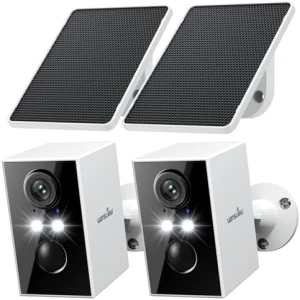 Cameras for Home Security-2K WiFi 6 Outdoor Camera with Solar/Battery Powered and Color Night Vision — Security Camera, Wansview