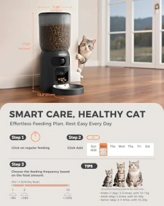 AI Automatic Cat Feeder with 2K HD Dual Cameras — Automatic Pet Feeder, PETOCAT