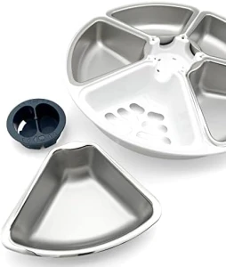 C500 5 Bowl Digital Timer-Controlled Automatic Pet Feeder - 5-Meal Feeder with Stainless Steel Bowl and Ice Packs — Automatic Pet Feeder, Closer Pets