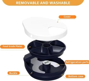 Cat Wet Food Automatic Feeder with Cooling — Automatic Pet Feeder, SAROSORA