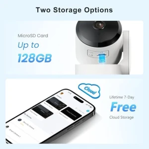 Indoor Security Camera 360° with Pan/Tilt — Security Camera, AMOROM