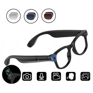 Smart Glasses with 5MP Camera & Real-Time AI Translation — Smart Glasses, AIMB-G1