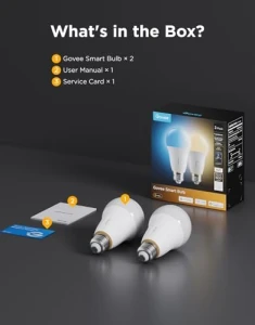 1600 Lumens Smart Light Bulbs 2-Pack — Smart Light Bulb, Govee
