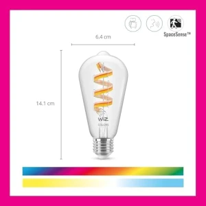 Connected Color ST19 Filament Smart Bulb — Smart Light Bulb, WiZ Connected