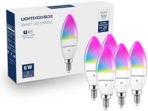 Smart E12 Candle Bulbs with RGBCW — Smart Light Bulb, Lightinginside