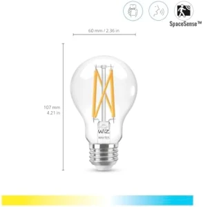 Smart LED Bulb 60W A19 Tunable White Filament — Smart Light Bulb, WiZ Connected
