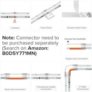 Smart IC RGB FCOB COB LED Strip — LED Strip Lights, BTF-LIGHTING