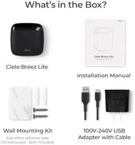 Smart AC Controller for Mini-Split, Window & Portable Air Conditioners & Heat Pumps — Smart Thermostat, Cielo Breez