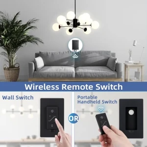 Wireless Dimmer Switch (Black) 2 Pack — Smart Switch, Sunmerit
