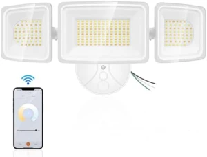 100W Smart Flood Lights Outdoor, 3 Adjustable Heads, 9000LM Dimmable Hardwired Security Light, WiFi Alexa Control... — Smart Light Bulb, Onforu