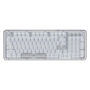 Custom Tri-Mode Wireless Mechanical Keyboard (White) — Bluetooth Keyboard, Logitech