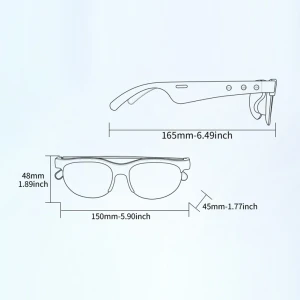 AI Intelligent Translation Glasses Bluetooth 5.4 Built-in Mic Sunglasses Wireless Headset — Translator Device