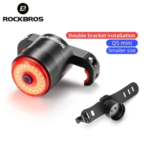 Bike Rear Light - Smart Auto Brake Sensing, IPX6 Waterproof, Type-C Charging — Smart Bike Light, ROCKBROS