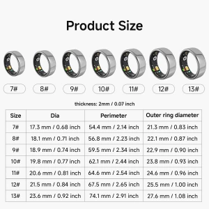 Smart Ring Sleep Blood Pressure Monitor Multiple Exercise Modes IP68 Waterproof Wireless — Smart Ring