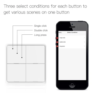 4-Gang ZigBee Smart Wireless Scene Switch — Smart Button Pusher, MOES