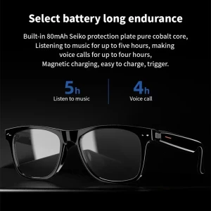 Smart Glasses with Blue Light Filtering Polarized Lenses and Built-in Audio — Smart Glasses, Erilles