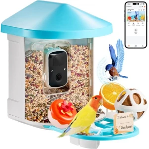 Smart Bird Feeder with Camera 2K HD AI Identify Bird Species — Smart Bird Feeder, VEVOR