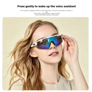 Cycling Goggles With Sports Smart AI Glasses, Bluetooth Music Support, And AI Voice Translation HD — Smart Glasses, ABJF