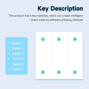 6 Gang Wireless Scene Switch — Smart Switch, Tuya