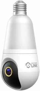 4MP Light Bulb WiFi Camera with Pan/Tilt and Human Detection — Security Camera, Amcrest