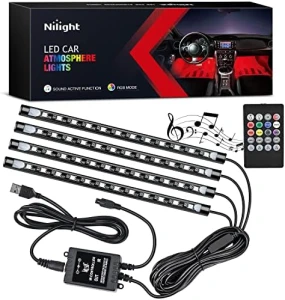 48 LEDs Multicolor Music Car Strip Light with Sound Active Function — LED Strip Lights, Nilight