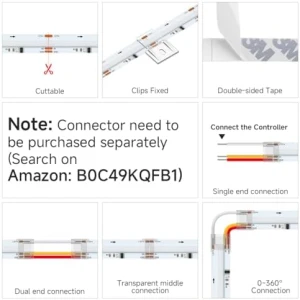 IP66 RGB Addressable LED Strip - 864 LEDs/m, Color Chasing, 16.4ft — LED Strip Lights, BTF-LIGHTING
