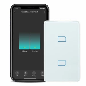 Smart Light Switch with Bluetooth (2 Gang Touch Panel) — Smart Switch, Hauza