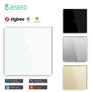 Zigbee Touch Switch Glass 1/2/3 Gang Smart Light Switch — Smart Switch, BSEED