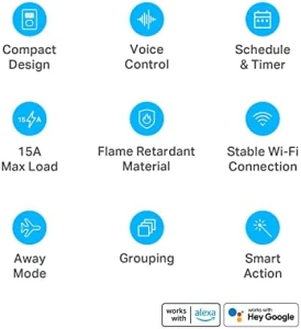 Smart Plug Ultra Mini 15A, 2-Pack — Smart Plug, Kasa