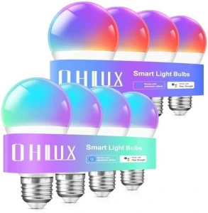 Smart Light Bulbs (8-Pack) — Smart Light Bulb, OHLUX