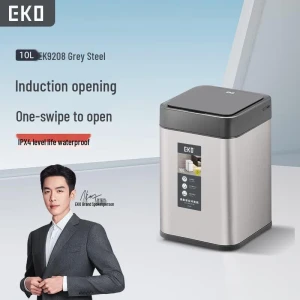 Large Smart Sensor Stainless Steel Trash Can — Smart Trash Can, EKO