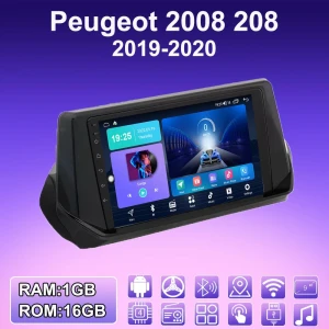 2 DIN Android Car Stereo with CarPlay and GPS Navigation for Peugeot 2008/208 (2019-2020) — Car Infotainment System, ABMOSQ