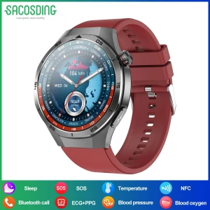 Smart Watch with ECG & AMOLED Display, IP68 Waterproof, Bluetooth Calls, Health Monitoring — Smart Watch, SACOSDING