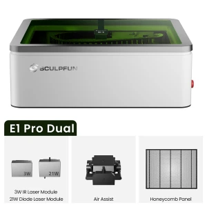 Dual 21W+3W IR Enclosed Laser Engraver — Laser Engraver, Sculpfun