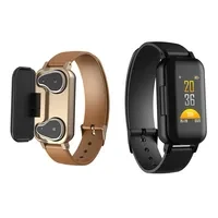Smart Watch with Dual Earphones — Blood Pressure Monitor