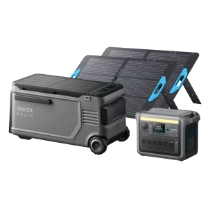 Electric Cooler Bundle with 58L Cooler and Solar Panels — Portable Electric Coolers, Anker SOLIX