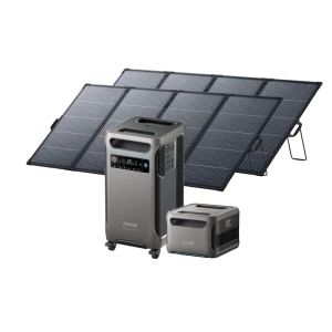 Home backup power system with expansion battery and solar panels — Portable Power Station, Anker SOLIX
