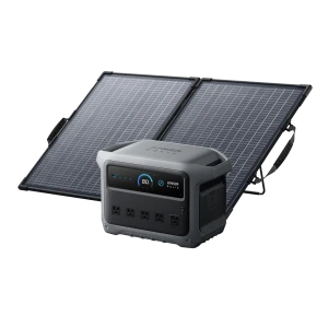 Portable power station with 100W solar panel — Portable Power Station, Anker SOLIX