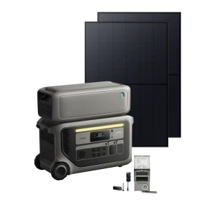 Power backup bundle with Expansion Battery, Power Saver Kit, 6-Circuit Manual Transfer Switch and 2× 440W Rigid Solar... — Portable Power Station, Anker SOLIX