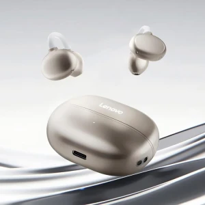 Open-ear clip-on true wireless Bluetooth earphones, Gold — Wireless Earbuds, Lenovo