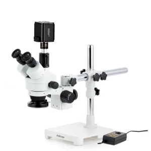 Stereo Microscope SM-3T with 144-LED Ring Light and HD428N Camera — Digital Microscope, AmScope