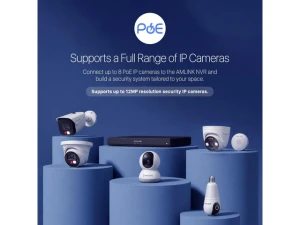 8-Channel Network Video Recorder with 8-Port PoE — Security Monitoring, AMLINK