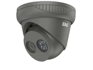 Gray 4 MP Wired Outdoor Turret IP Dome Security Camera — Security Camera, ENS