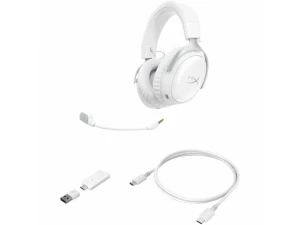 Wireless Gaming Headset, Cloud III S Wireless, White — Wireless Earbuds, HyperX