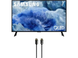 QLED TV with HDMI cable — Smart TV, Samsung